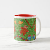 GINGERBREAD KITTY Rouge Mug à deux tons (Devant droit)