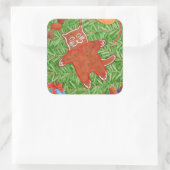 GINGERBREAD KITTY Stickers grand Carré (Sac)