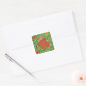 GINGERBREAD KITTY Stickers petit Carré (Enveloppe)