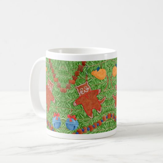 GINGERBREAD KITTY White Mug (Devant gauche)