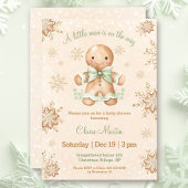 Gingerbread Klein Man Kerst Baby shower Kaart