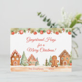 Gingerbread knuffels kerst Kaart (Staand voorkant)