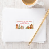 Gingerbread knuffels kerst retour adres labels (Insitu)