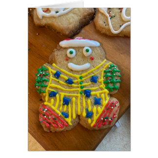 Gingerbread koekje versierd kerstkaart
