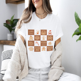Gingerbread koekjes geruit patroon t-shirt