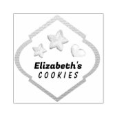Gingerbread koekjes illustratie monogram 	rubberstempel (Afrduk)
