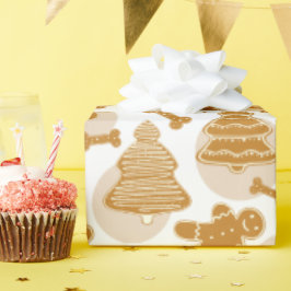 Gingerbread koekjes met botten cadeaupapier