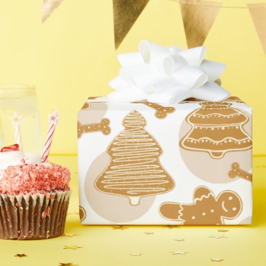 Gingerbread koekjes met botten cadeaupapier (Verjaardagsfeest)