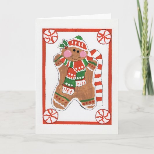 Gingerbread Liefde - Kinderkunst voor CHOC Bedankkaart (Voorkant)