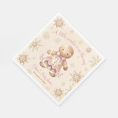 Gingerbread Little Sweetie Christmas Baby shower Servet (Hoek)