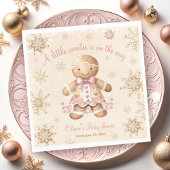 Gingerbread Little Sweetie Christmas Baby shower Servet
