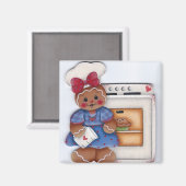 Gingerbread Lovin van de Oven Kitchen Magnet Magneet (Voorkant / Achterkant)