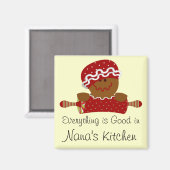 Gingerbread Magnet voor de Feestdagen Magneet (Voorkant / Achterkant)