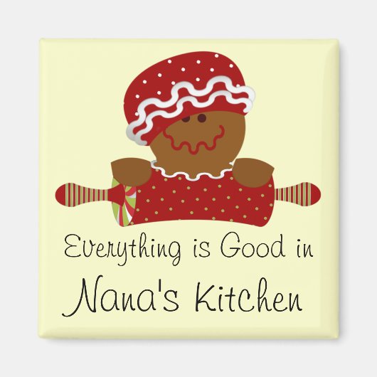 Gingerbread Magnet voor de Feestdagen Magneet (Voorkant)