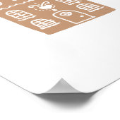 Gingerbread Maison Village Illustration Art Poster (Coin)