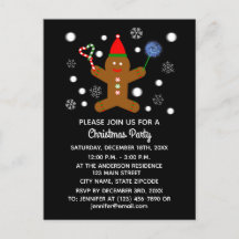 Gingerbread Man #2 Uitnodigingskaart