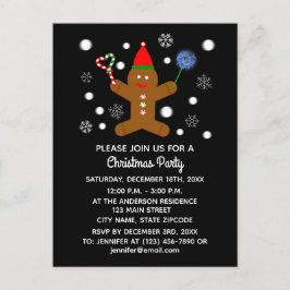 Gingerbread Man #2 Uitnodigingskaart Uitnodiging Briefkaart