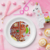 GINGERBREAD MAN 9" Rond Papier Borden Papieren Bordje (Feest)