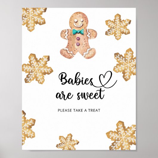 Gingerbread man - baby's zijn zoet poster (Voorkant)
