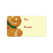 Gingerbread Man Cadeau Labels (Voorkant)