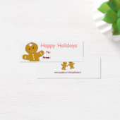 Gingerbread Man Cadeau Labels Mini Visitekaartjes (Bureau)