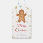 Gingerbread Man Cadeaubijslabbetjes | Feestelijke  Cadeaulabel (Voorkant)