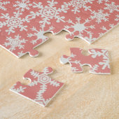 Gingerbread Man Candy Cane Snowflake Puzzle Art (Côté)