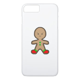 Gingerbread man cartoon 	iPhone 8 plus / 7 plus hoesje