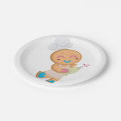 Gingerbread Man Chef Papieren Bordje (Gekanteld)