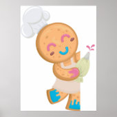 Gingerbread Man Chef Poster (Voorkant)