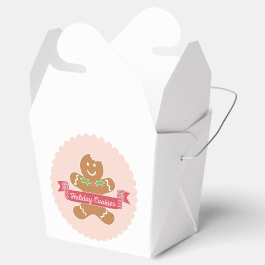 Gingerbread Man Christmas Cookie Box Bedankdoosjes (Geopend)