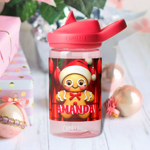 Gingerbread Man Christmas Gepersonaliseerde Kinder Waterfles
