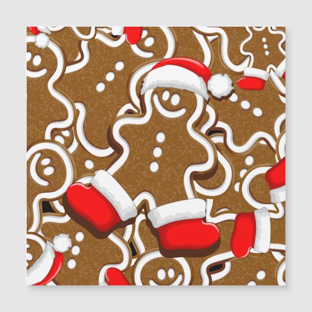 Gingerbread Man Christmas Santa Claus Throw Pillow (Voorkant)