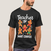 Gingerbread Man Christmas Teaching Teacher Of Smar T-shirt (Voorkant)