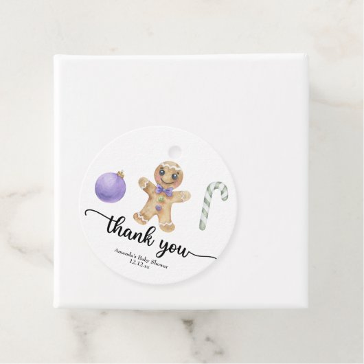 Gingerbread man cookie dank u bedankjes labels (In situ)