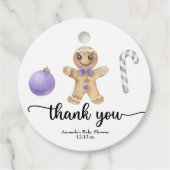 Gingerbread man cookie dank u bedankjes labels (Voorkant)
