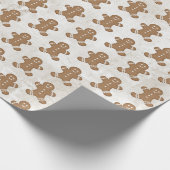 Gingerbread Man Cookie Kerstmis vakantie bakken Cadeaupapier (Hoek)