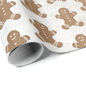 Gingerbread Man Cookie Kerstmis vakantie bakken Cadeaupapier (Rol Hoek)