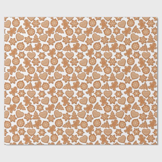 Gingerbread Man Cookie-kerstpatrooncadeau Cadeaupapier (Vlak)