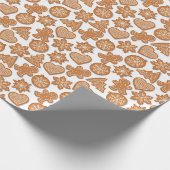 Gingerbread Man Cookie-kerstpatrooncadeau Cadeaupapier (Hoek)