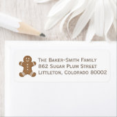 Gingerbread Man Cookie Kerstvakantie Schattige Etiket (Insitu)