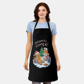 Gingerbread Man Cookie Lelijke Trui Oh Snap Xmas Schort (Gedragen)