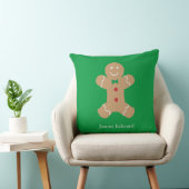 Gingerbread Man Cookie met aangepaste naam Kussen (Stoel)