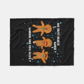 Gingerbread Man Cookie My Butt Hurts Funny Christm Fleece Deken (Voorkant (Horizontaal))