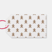 Gingerbread Man Cookie Patroon Vrolijk Kerstfeest  Cadeaulabel (Achterkant Horizontaal)