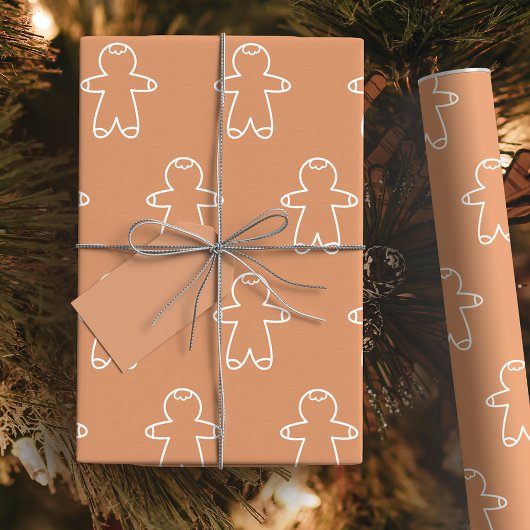Gingerbread Man Cookie Tan D78F62 Cadeaupapier