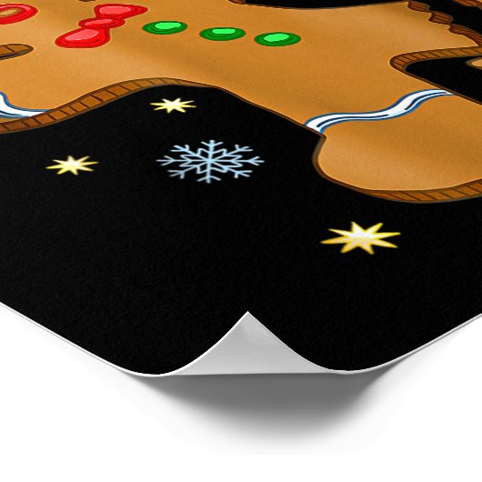 Gingerbread Man Cookie Ugly Sweater Oh Snap Christ Poster (Hoek)
