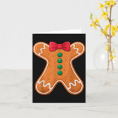Gingerbread Man Costume Funny For Halloween Christ Kaart (Gele Bloem)