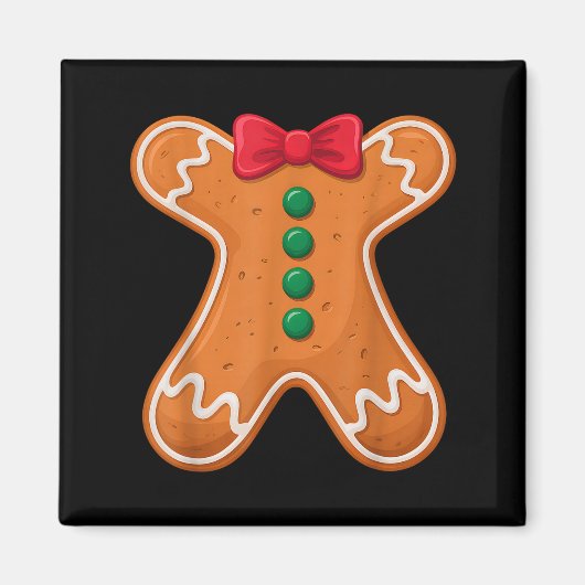 Gingerbread Man Costume Funny For Halloween Christ Magneet (Voorkant)