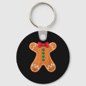 Gingerbread Man Costume Funny For Halloween Christ Sleutelhanger (Voorkant)